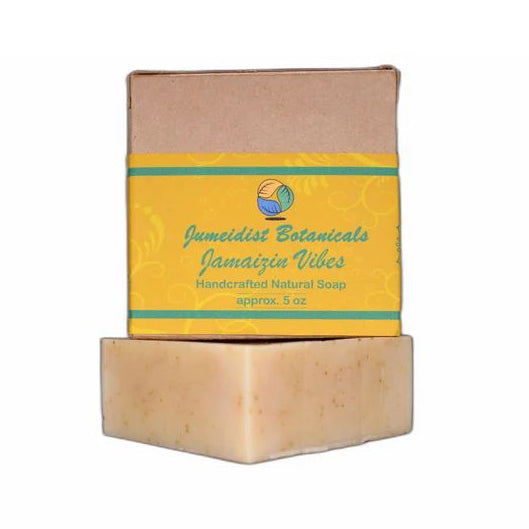 Jamaizin Vibes Probiotic Cold Process Unscented Body Bar Soap with Hibiscus Flower