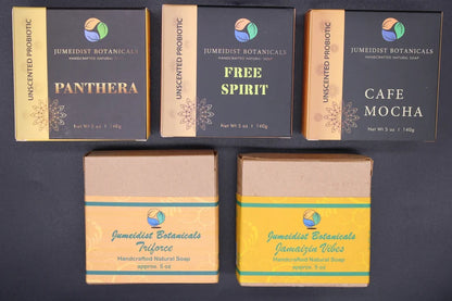 Free Spirit Probiotic Cold Process Unscented Body Bar Soap with Ginger Root Blend
